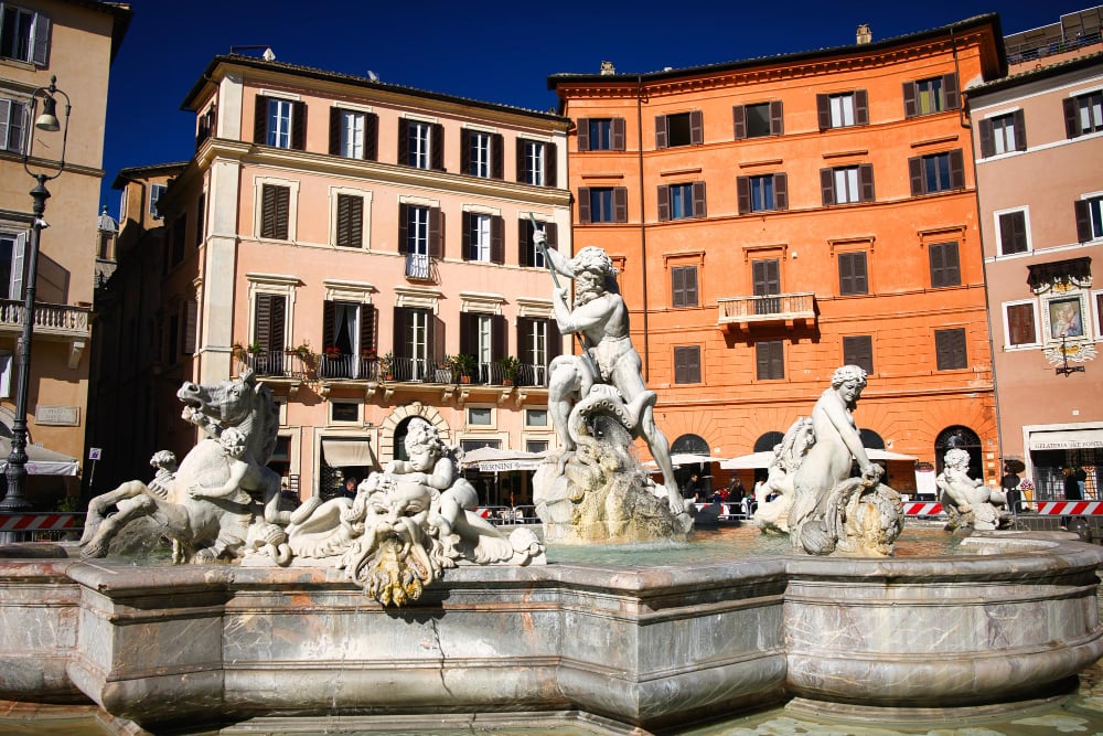 Rome with Colosseum and historic architecture